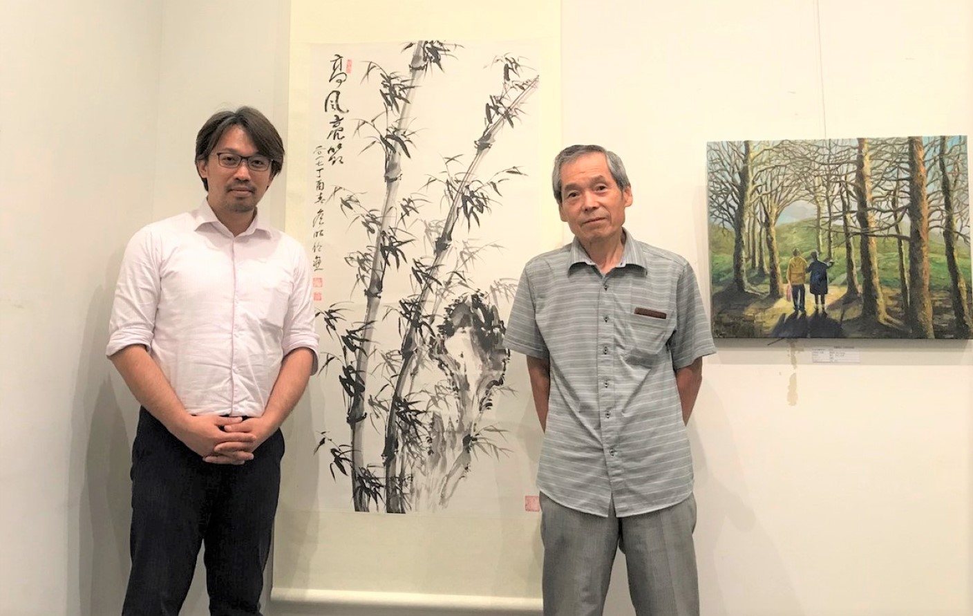 日本藝術評論家 鈴木健藏、日本奈良畫家 大森洋太郎先生等人