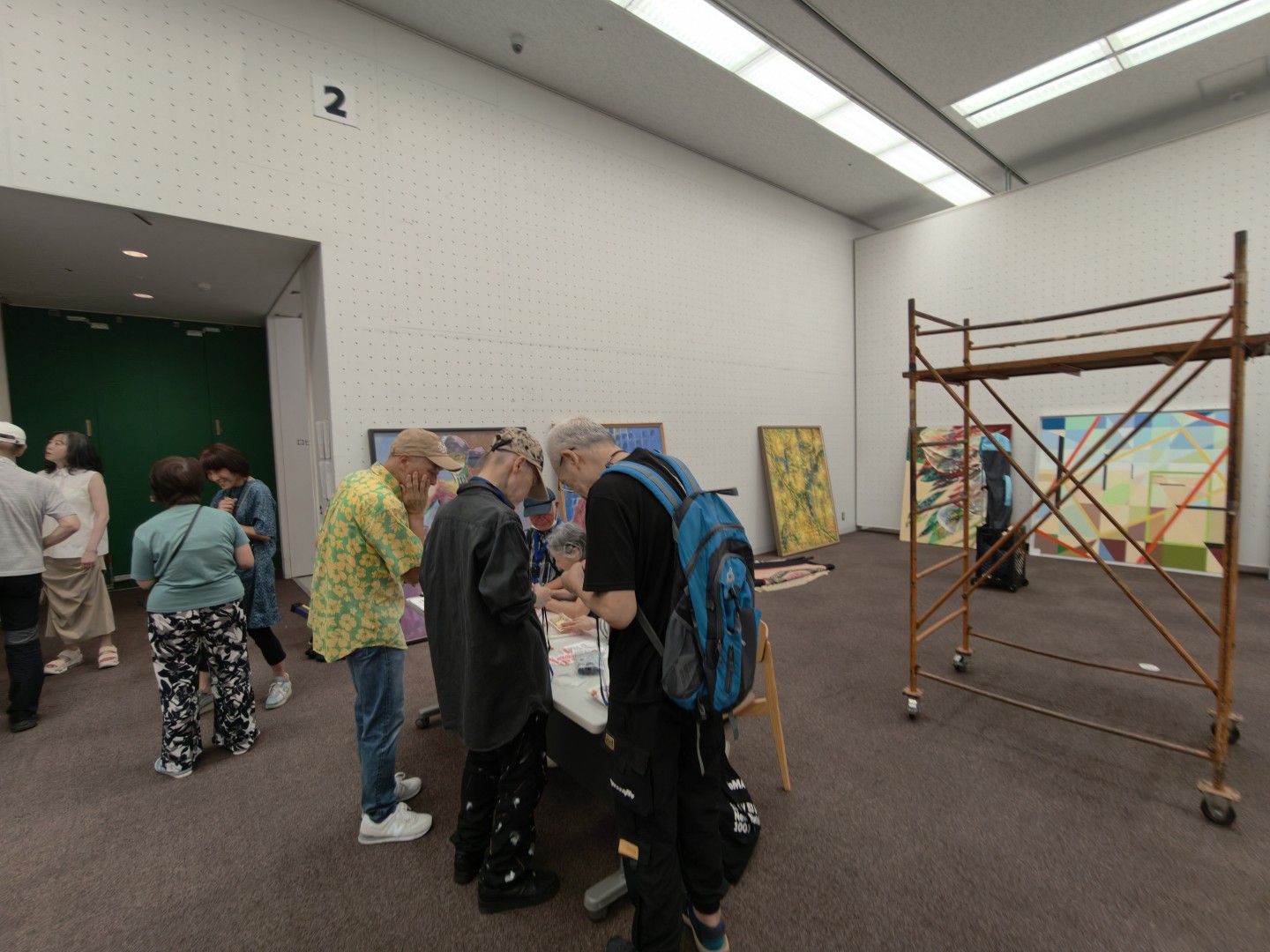 第14回東京現展-日本國立東京都美術館展場現場佈展