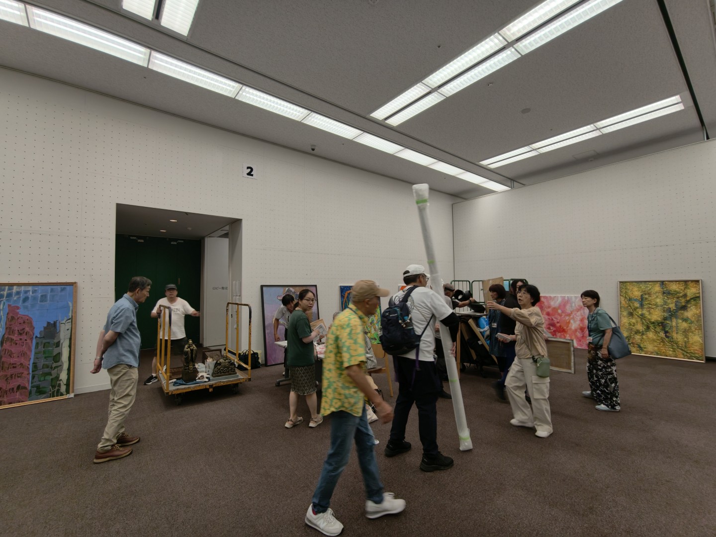 第14回東京現展-日本國立東京都美術館展場現場佈展