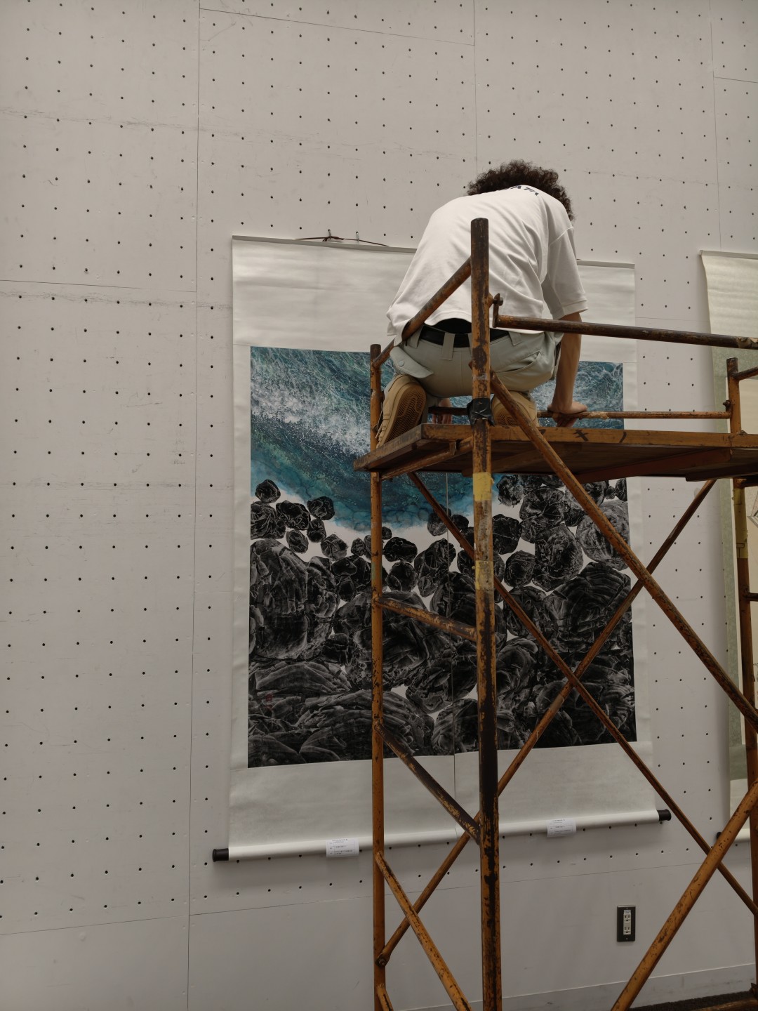 第14回東京現展-日本國立東京都美術館展場現場佈展
