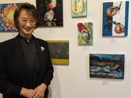 日本ギャルリー志門 深井美子 社長與日本現展事務局局長 渡邊泰史先生。