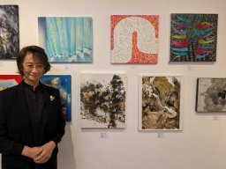 日本ギャルリー志門 深井美子 社長與日本現展事務局局長 渡邊泰史先生。