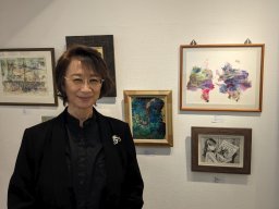 日本ギャルリー志門 深井美子 社長與日本現展事務局局長 渡邊泰史先生。
