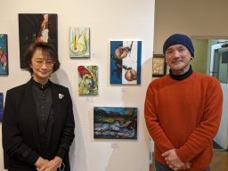 日本ギャルリー志門 深井美子 社長與日本現展事務局局長 渡邊泰史先生。