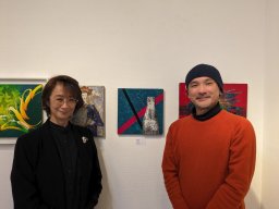 日本ギャルリー志門 深井美子 社長與日本現展事務局局長 渡邊泰史先生。